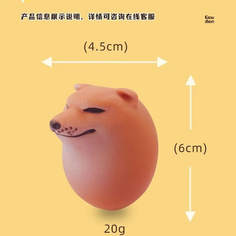 Realistico grande Shiba Inu spremibile uovo di cane giocattolo antistress figura da collezione per ragazze bambini regalo per bambini all'ingrosso