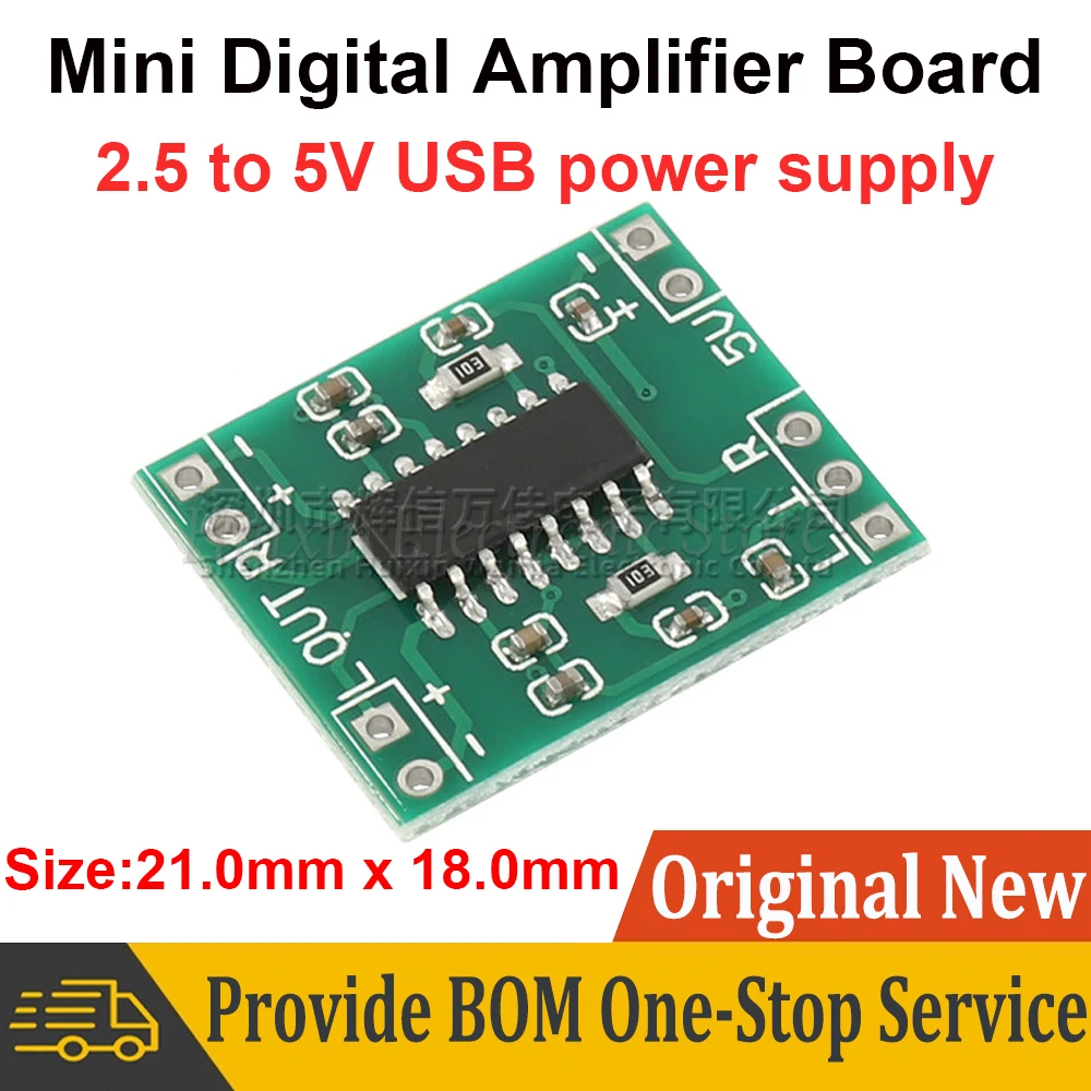 5Pcs PAM8403 Super mini digital amplifier board 2*3W USB power supply Class D Audio digital amplifier board efficient 2.5 to 5V