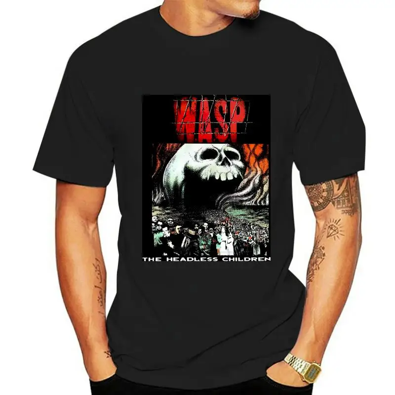 WASP The Headless Children 1989 Album Tops Tee T Shirt Adults Casual Tops T-Shirt