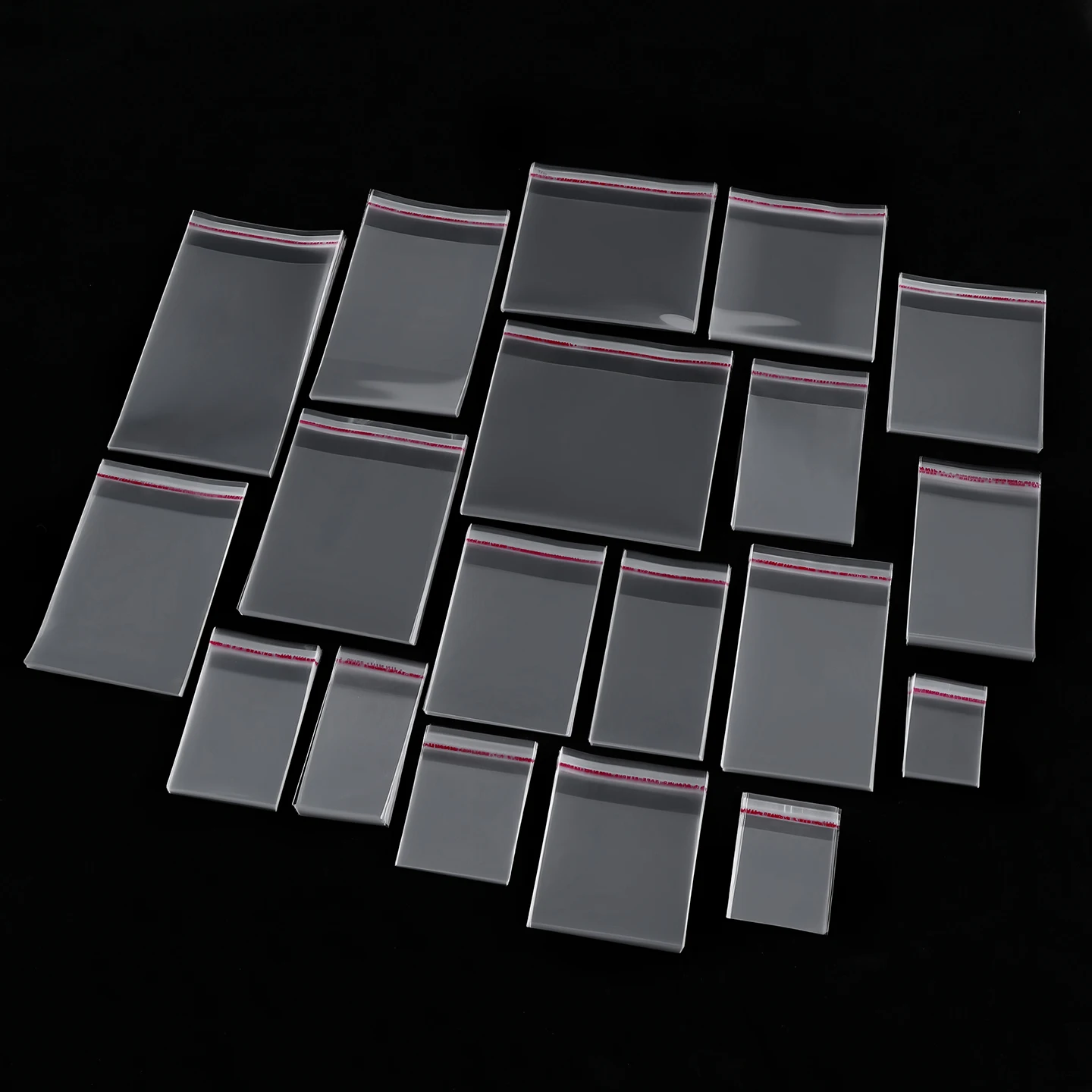 100pcs/lot Transparent Self Adhesive Seal Bags OPP Plastic Cellophane Bags Gifts Bag & Pouch Jewelry Packaging Bags