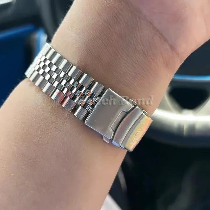 22mm MDV106 Watch Band Diving Watch Bracelet for Casio  MDV-106 MDV-107 Metal Wrist Band Silver Steel Strap MDV106 image 4