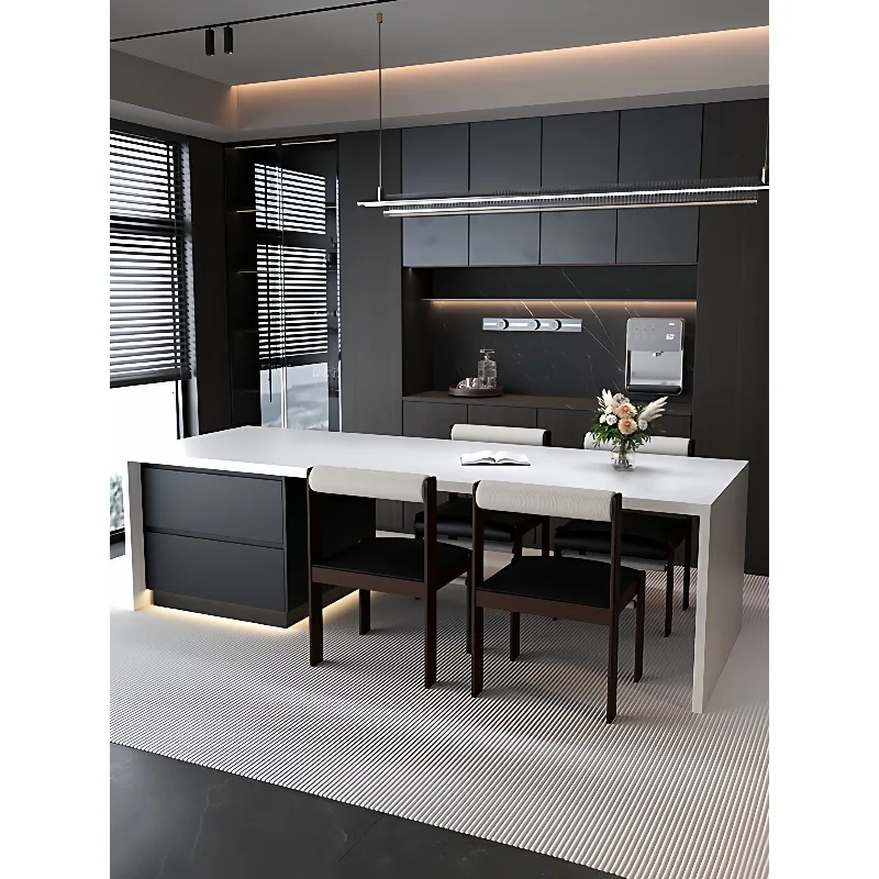 

Dining table integrated water bar table household open kitchen inverted guide table