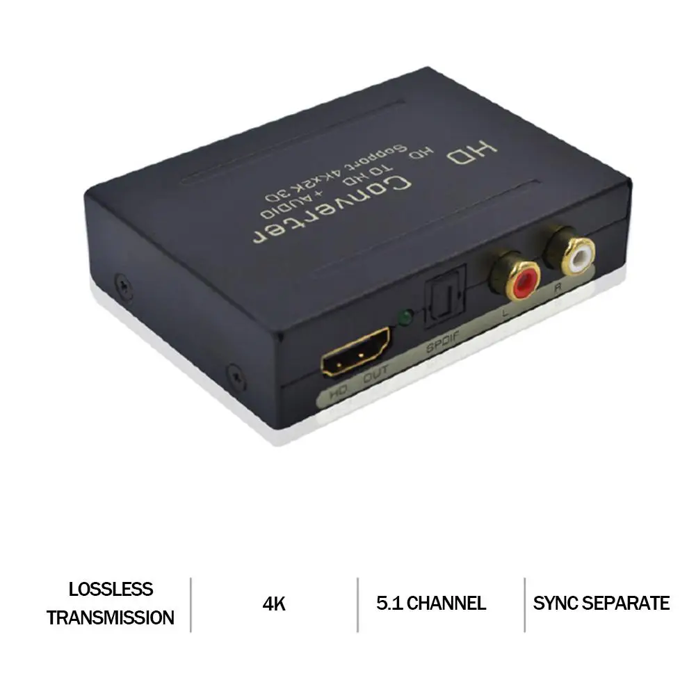 Für HDMI-Audio- und Video-Separator für HDMI zu HDMI mit optischen digitalen Audio- und linken und rechten Analogkanälen 2.1/5 R6L1