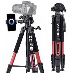 187cm/73.6in Compact Aluminum Tripod Stand for Camera DSLR Canon Nikon Projector Telescope 360°Panorama Photographic Phone Stand