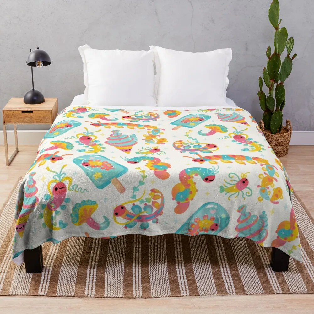 

Jelly Polychaete worm Throw Blanket Hairys Soft Beds Blankets For Bed Fashion Sofas Blankets