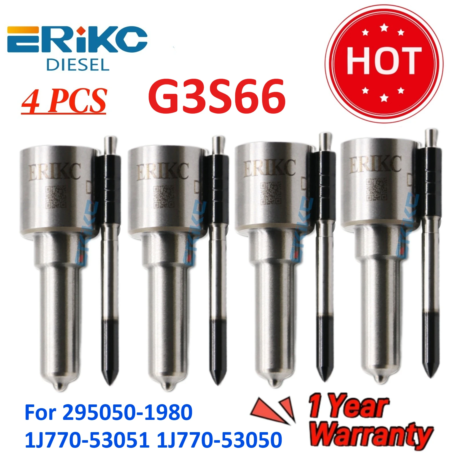 

G3S66 Fuel Spray Atomizer Nozzle G3 S66 Common Rail Injector Spare Parts Tip G3 S 66 for 295050-1980 1J770-53051 1J770-53050
