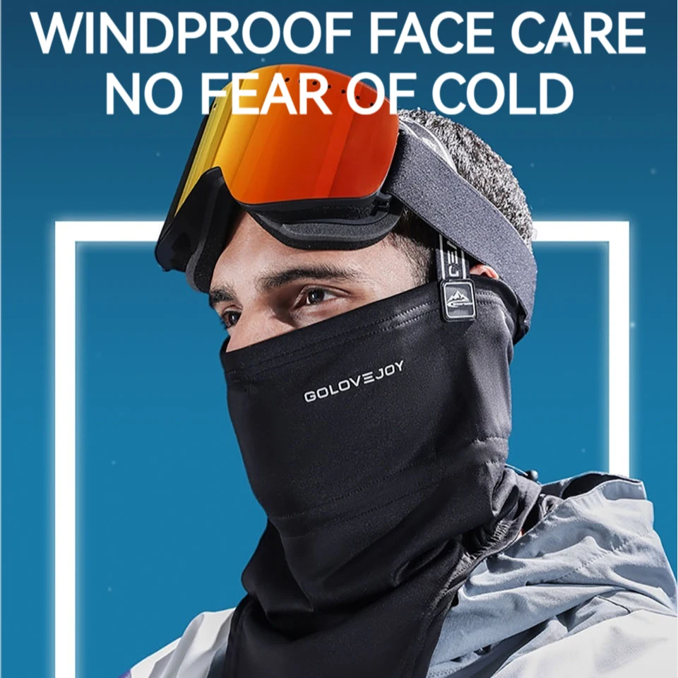 LOOGDEEL Winter Warm Ski Bandana Windproof Ear Hanging Face Mask Motorcycle Helmet Outdoor Running Cycling Skiing Head Cover Men