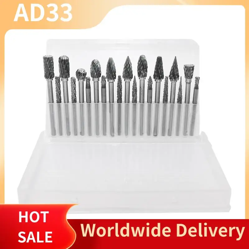 ข้อเสนอที่ดีที่สุด 20 ชิ้นเครื่องบดแบบไดร์ฟ เครื่องมือ ตะไบไม้แกะสลัก 1/8 นิ้วก้านสำหรับโลหะ ไม้ เชื่อม บด ขัด