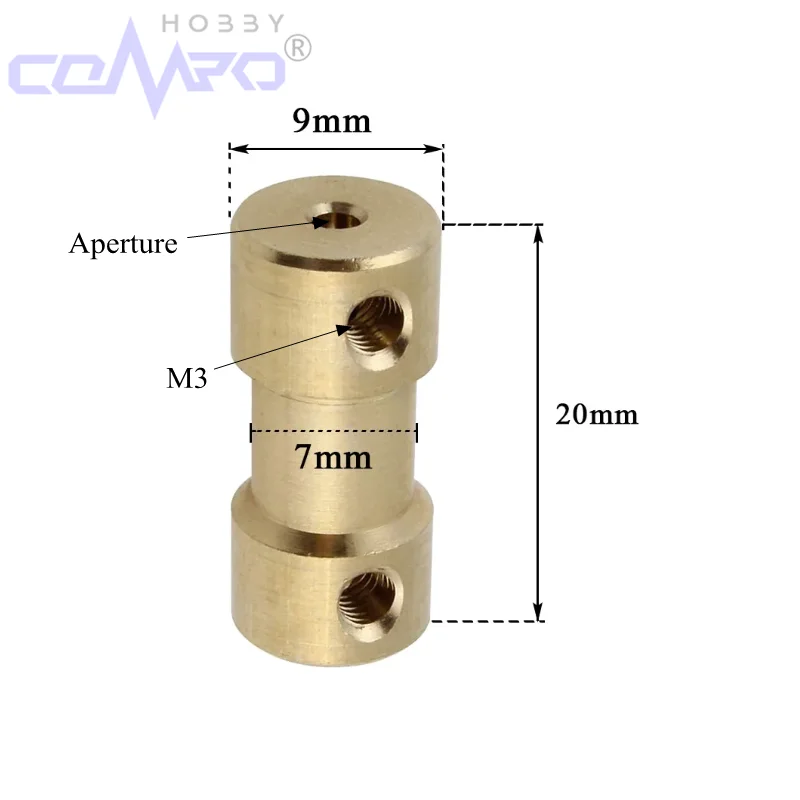 1Pc 2/3/3.17/4/5/6mm N20 Motor Shaft Coupling Coupler Connector Sleeve Adapter Brass Transmission Joint for RC Boat Car Airplane