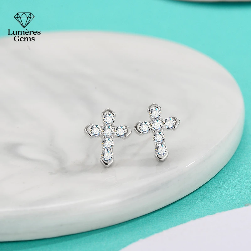 LumièRe Gems Diamond Platinum PT950 Morganite Earrings - High-End, Anti-Allergy, Anti-Fading, Suitable For Work And Commuting