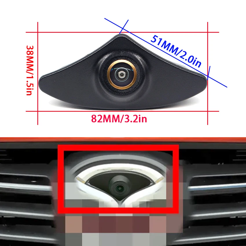 1080P Car Front View Camera Waterproof High Quality For Mazda 6 Atenza 2015 2016 Fisheye Lens Night Vision Forward Logo Camera