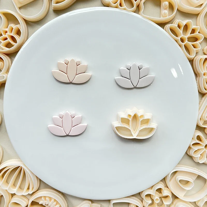 Plants Inspiration Series Flower&Leaf Shaped Clay Cutting Molds For DIY Earrings Badge Jewelry Decoration Making Clay Mold Tools