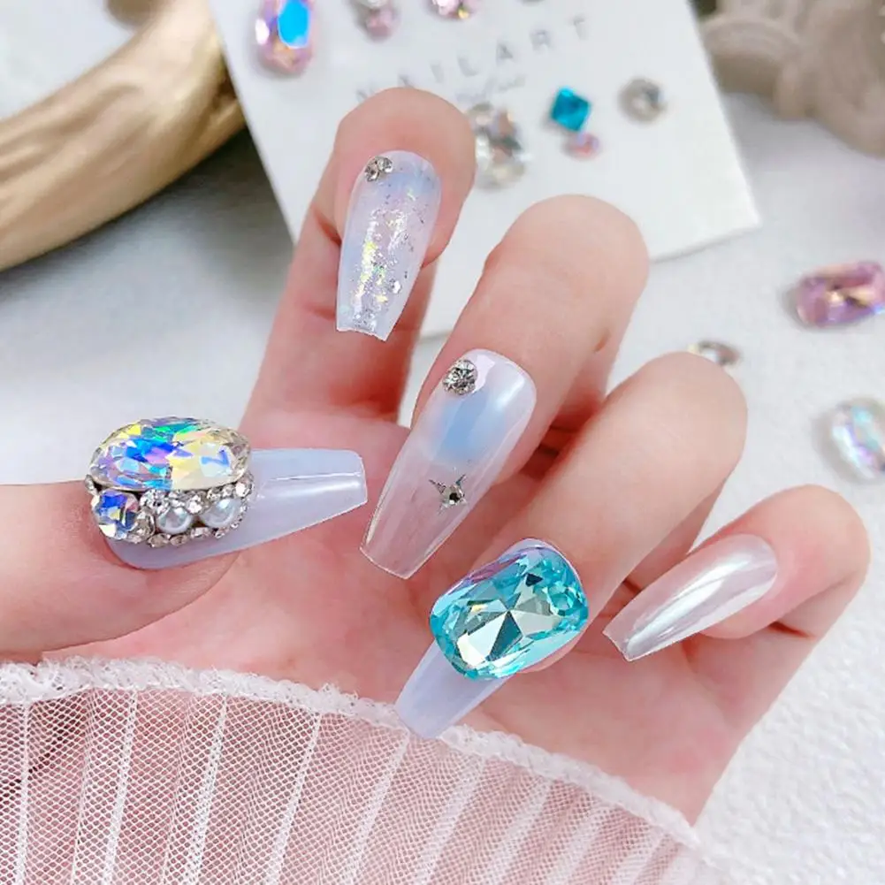 

Nail Charms Sparkling Nail Art S 3d Faux Crystal Charms for Phone Case Decor Diy Manicure Supplies Set of 10 Nail Accessories