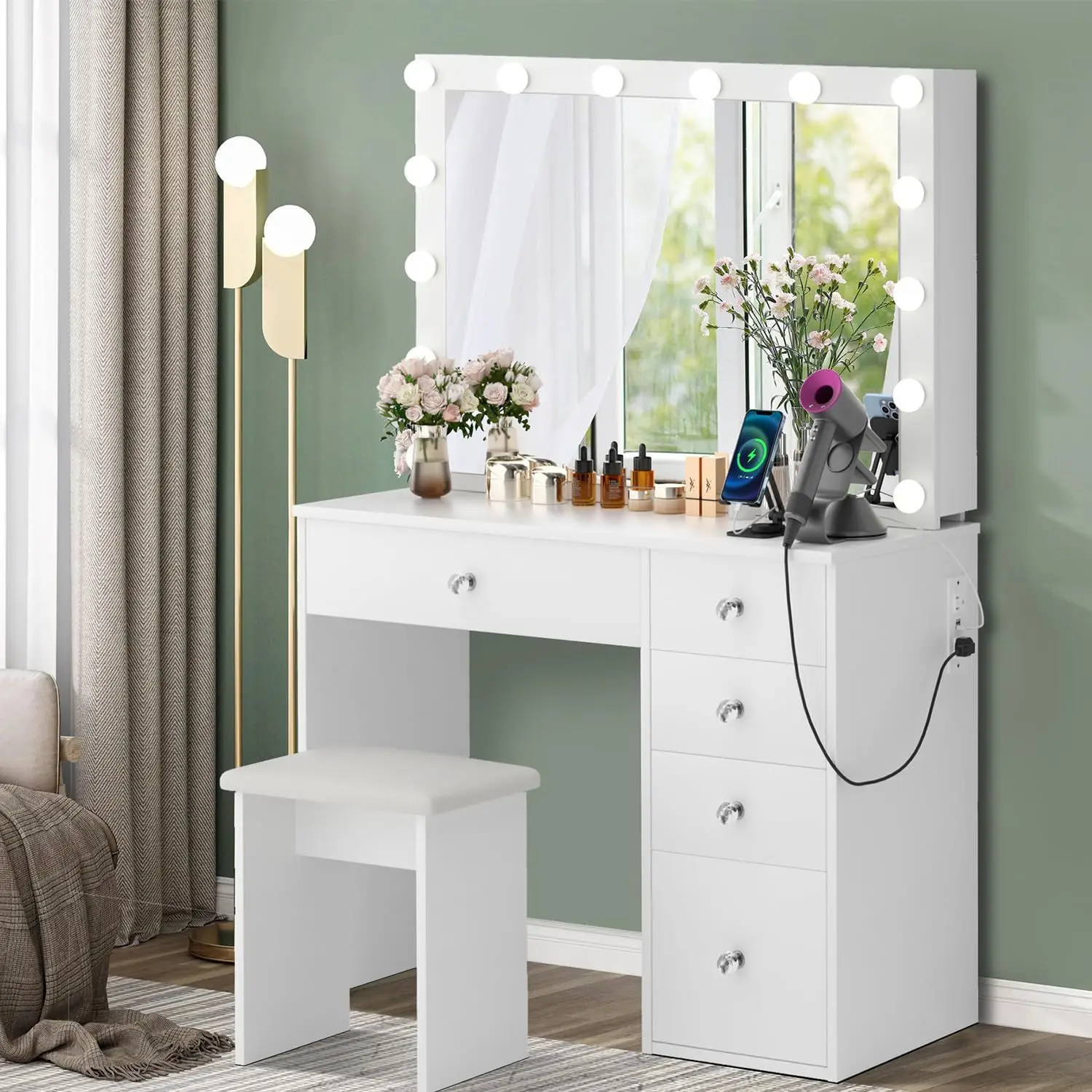 Bedroom , multifunctional household integrated cabinet, small apartment storage , high-end vanity table