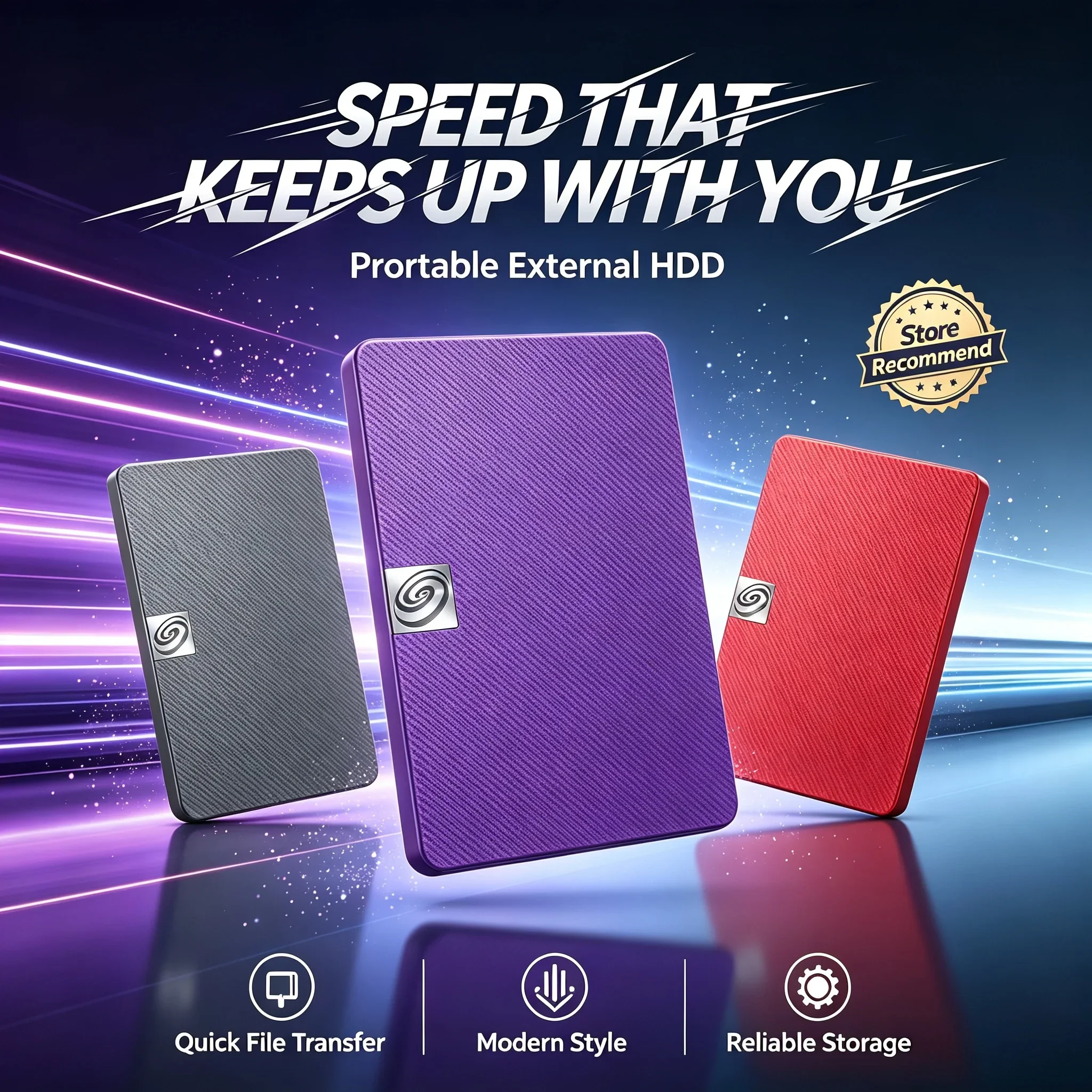2.5 Inch External Portable Hard Drive 4TB 1TB 2TB USB 3.0 Storage For Mac Windows PC Backup Data File Save New