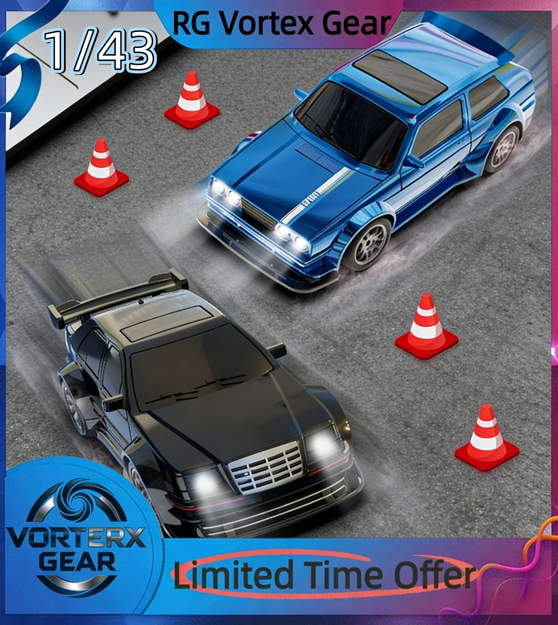 

Vortex Gear【In Stock】Kfplan Kf30 Drift Remote Control Car 1:43 Full Proportion With Gyroscope Racing Car Entry-Level Boys Toy