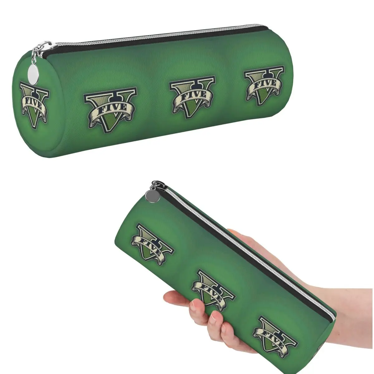 Estojo de Lápis Grand Theft Auto Collage Adventure Game GTA para Crianças, Caixa de Canetas Cilíndrica, Bolsa de Lápis, Suporte para Canetas