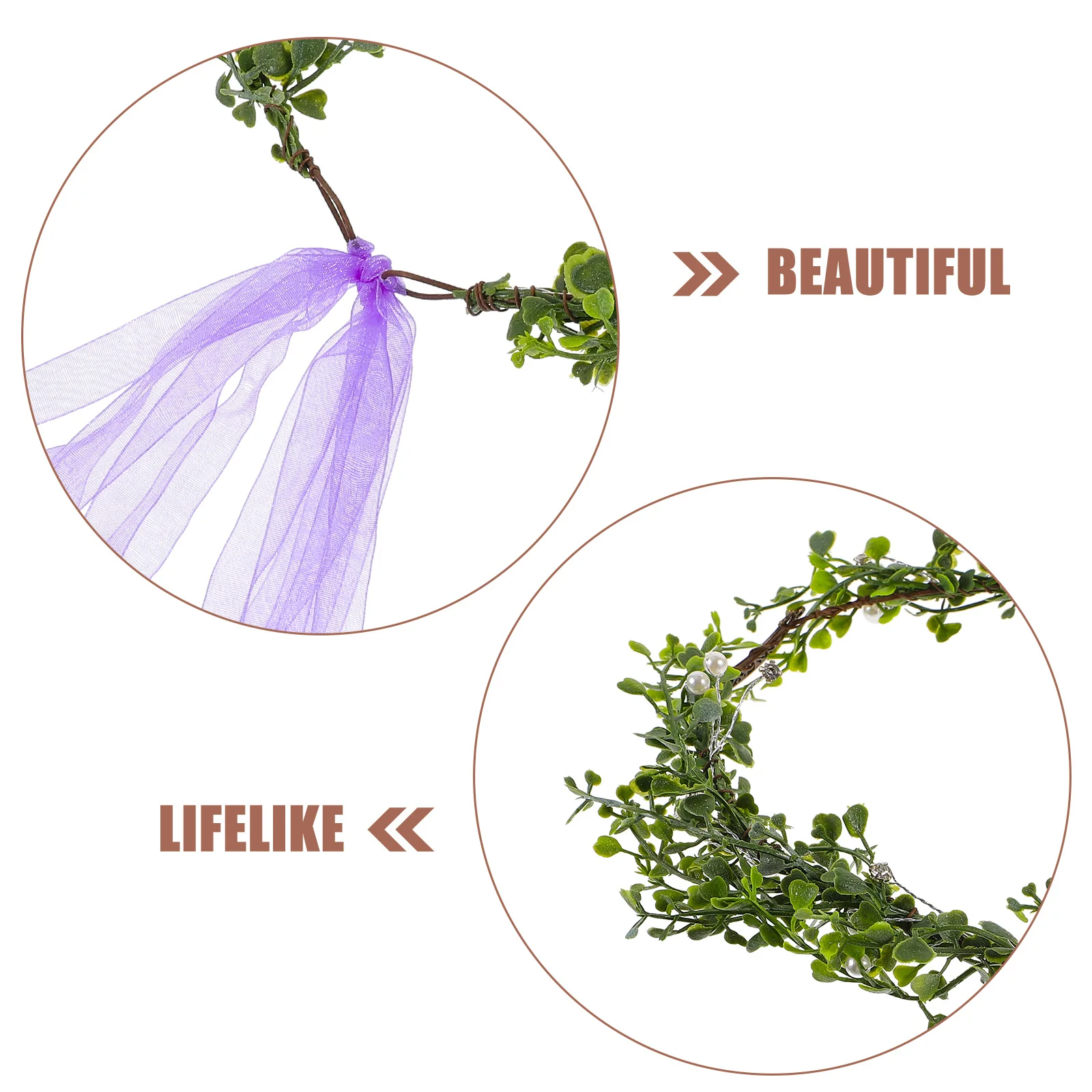 

Women Headband Leaf Hairband Realistic Bridal Hair Accessories Lightweight Wedding Headpiece Women Headband Leaf Headbands