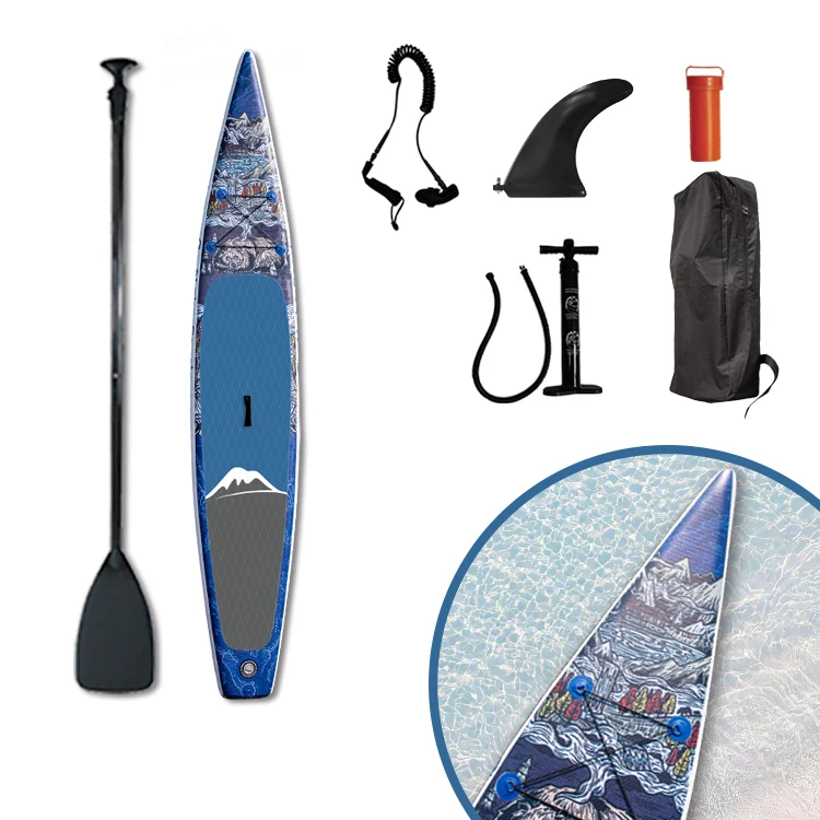 OEM inflatable stand up wholesale drop stitch folding surfboard inflatable racing paddle board