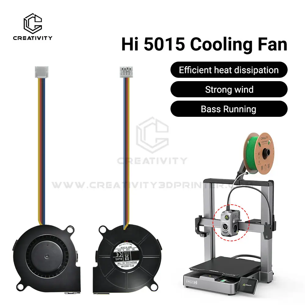 

Вентилятор 5015 для Creality Hi 5015, вентилятор постоянного тока, 24 В постоянного тока, L80, мини-деталь, охлаждающий вентилятор, высокоскоростной, тихий, аксессуары для 3d-принтеров