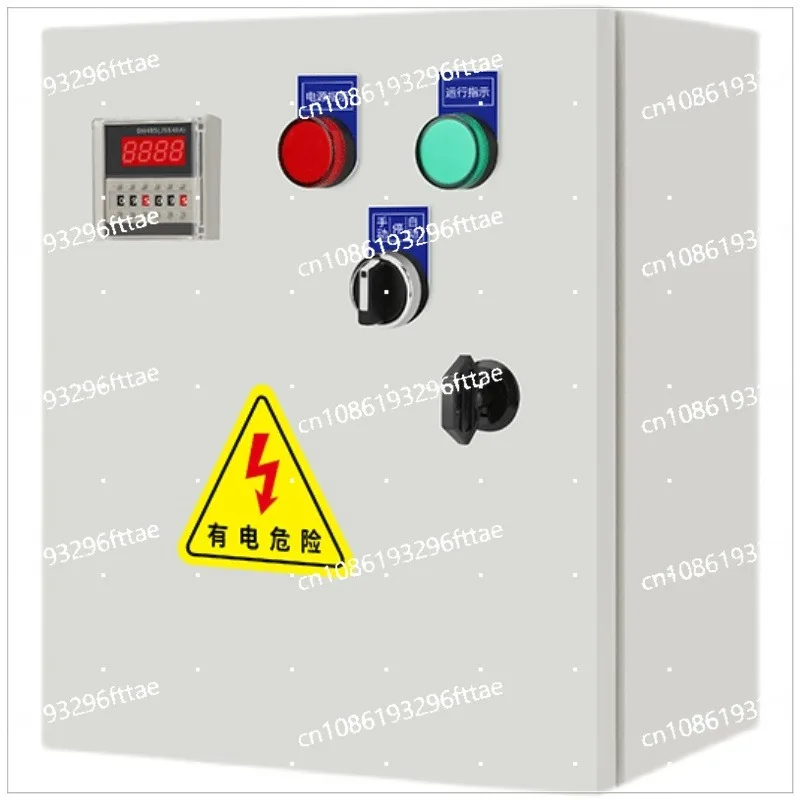 Fully automatic intermittent cycle control box Time-controlled switch timer Three-phase fan Water pump Motor switch box 380V