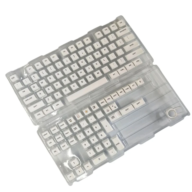 White Keycaps 120pcs English Japanese Russian Korean Fit for Various Mechanical Keyboards