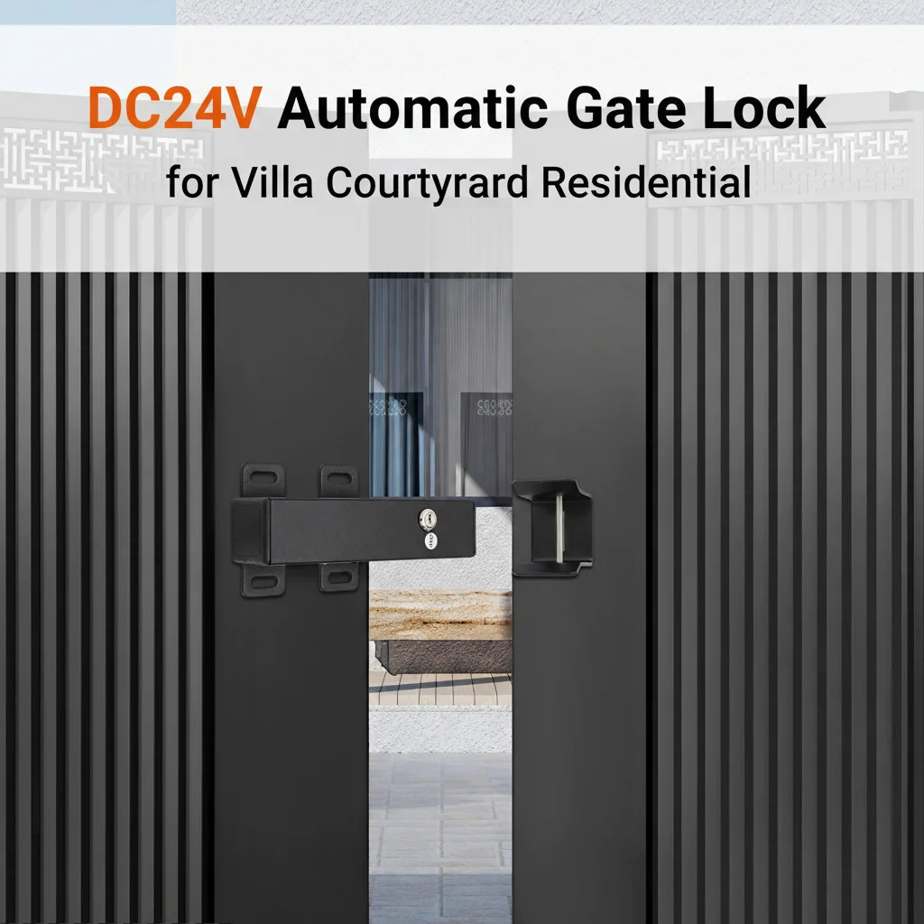 

Автоматический замок для ворот DC24V, уличный замок контроля доступа, IP44, сталь Q235, для вилл, дворов, жилых комплексов