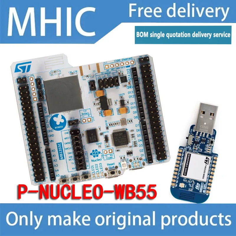 1PCS/LOT Free shipping P-NUCLEO-WB55 Development Tool STM32WB55 CGU6 RGV6 USB Dongle ST-LINK Programmer