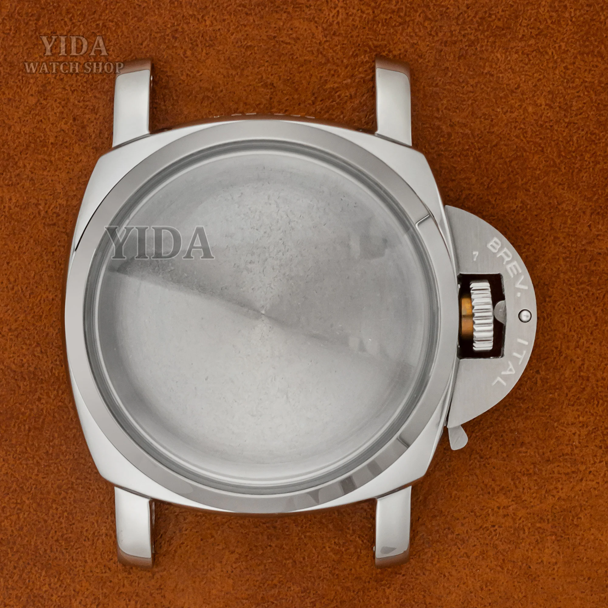 47mm caixa de relógio alta qualidade vintage retro 100m à prova dwaterproof água para pam 6152 eta6497/6498/st3600 movimento caixa aço inoxidável