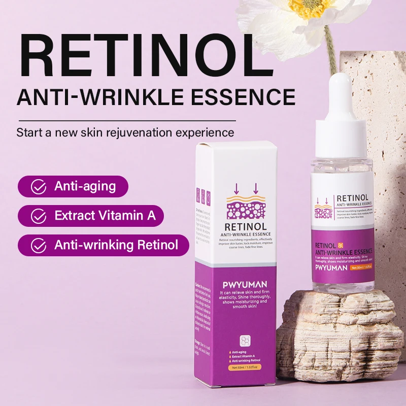 Retinol Aging Removes Wrinkles Serum Pore Shrinking Serum Whitening Moisturizing Serum Pigment Spots Remove Face Firming Oil