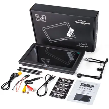 Hawkeye Little Pilot Captain X FPV 顯示器帶 DVR,5.8G 96通道,10.2英寸雙接收器,1024x600 LED 顯示屏,16:9 比例,NTSC/PAL 制式,自動搜索 10 最佳銷售 監控第一人稱視角 - №5