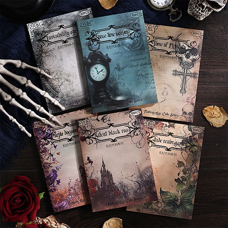 

Journamm 60pcs/pack Vintage Background Craft Paper Flowers Collage Junk Journal DIY Scrapbooking Aesthetic Materials Paper