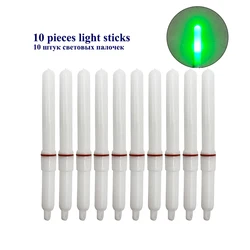 10PCS 전기 야간 발광 스틱 바다 바다 낚시 라이트 스틱 밝은 발광 스틱 바다 바위 낚시 도구 액세서리 배터리 없음