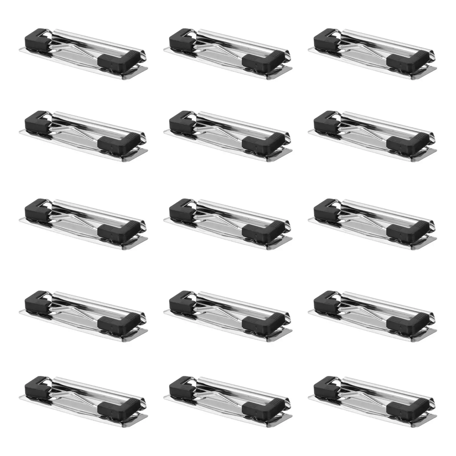 

15Pcs Metal Clipboard Clips Standard Size Low Profile Hardboard Clamp for Office School Home Business Heavy Duty Mounted File