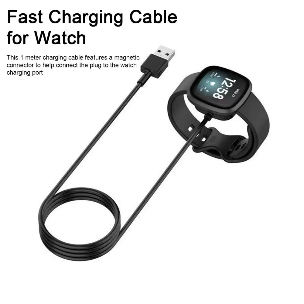 Quick Simple Charging Cable for Watch Magnetic Watch Charger Cable for Versa 3/4 Fast Charging Usb Dock Adapter for Watch