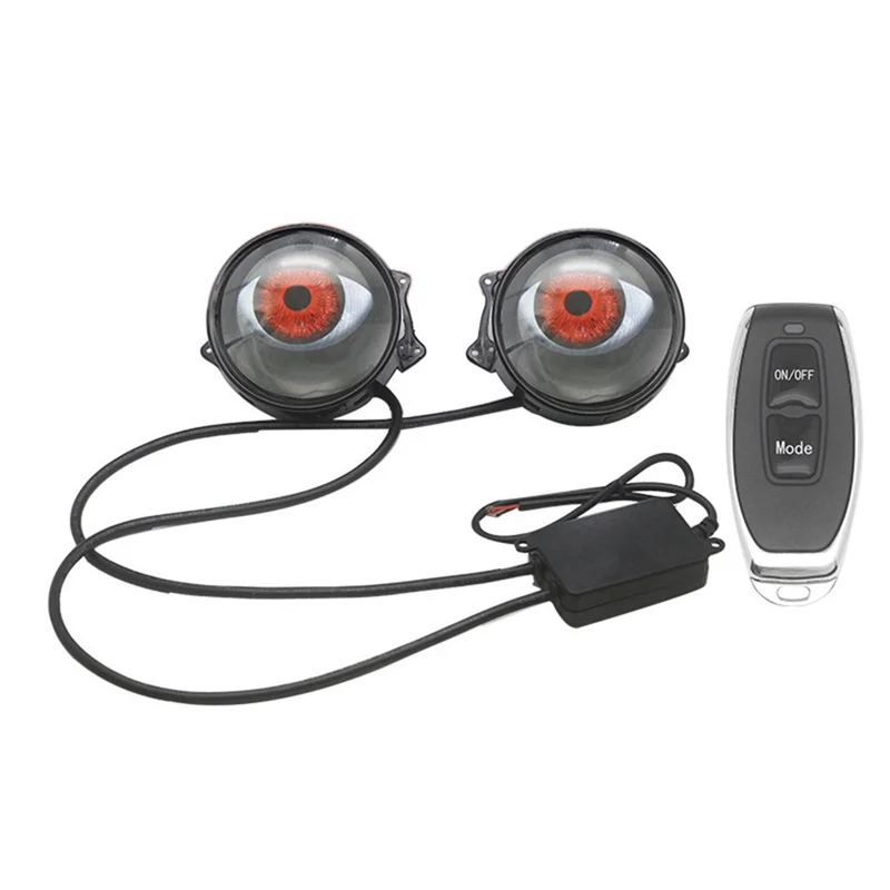 

New Arrival Devil Eye LED Headlight Kit Car Dynamic Lights 12V With Remote Control Control Eyes Retrofit Kits Headlight Assembly