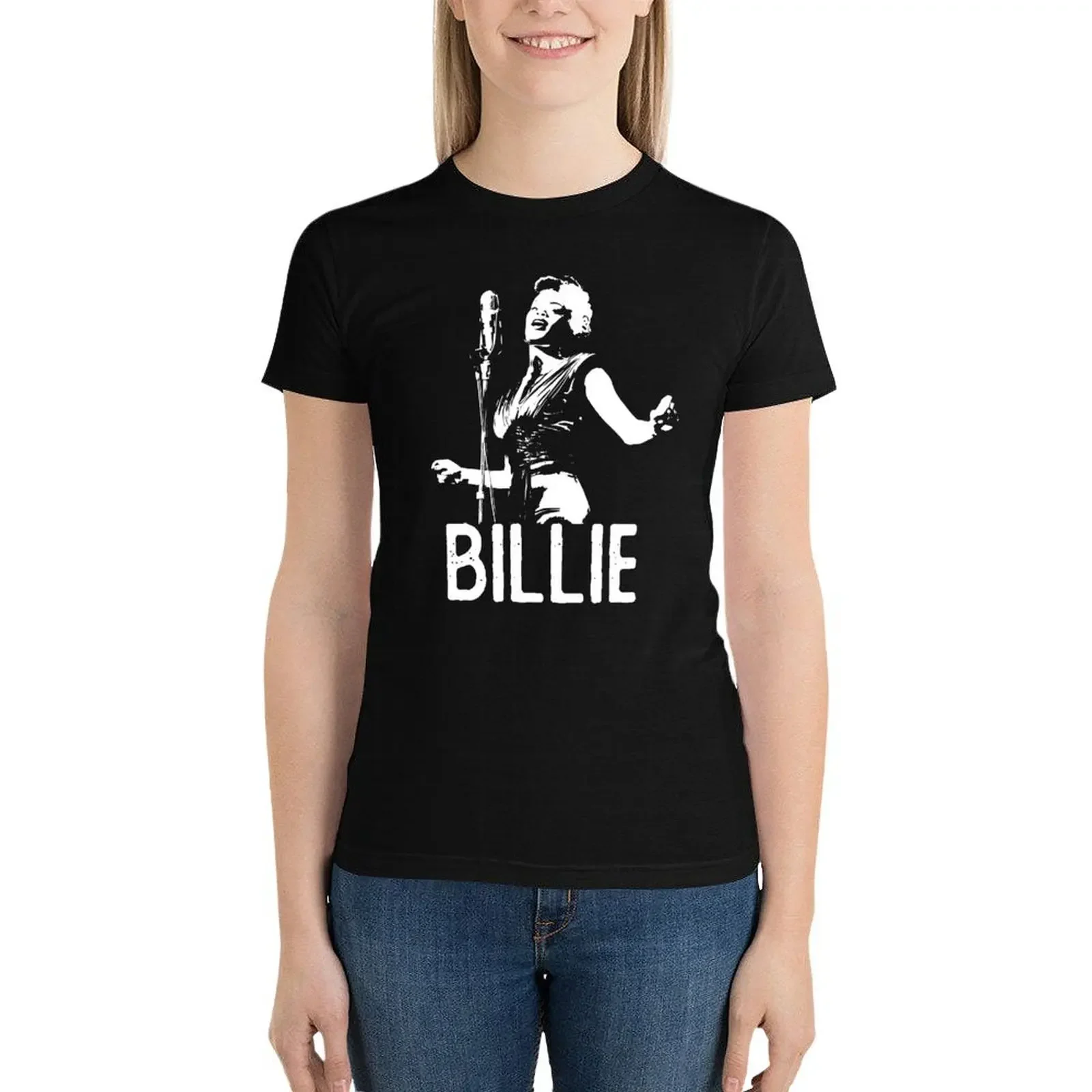 Billie Holiday T-Shirt Female clothing kawaii clothes animal print shirt for girls womans clothing