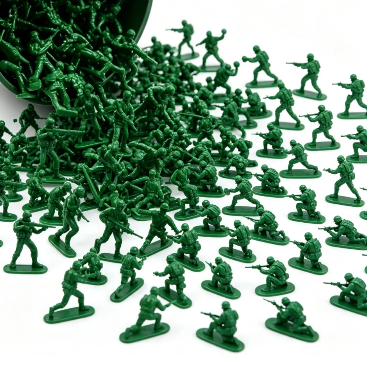 26/52/72Pcs 5cm Green Soldier Miniatures – Tactical Army Figures for Diorama Displays, Collectors, War Game Collections ZSY