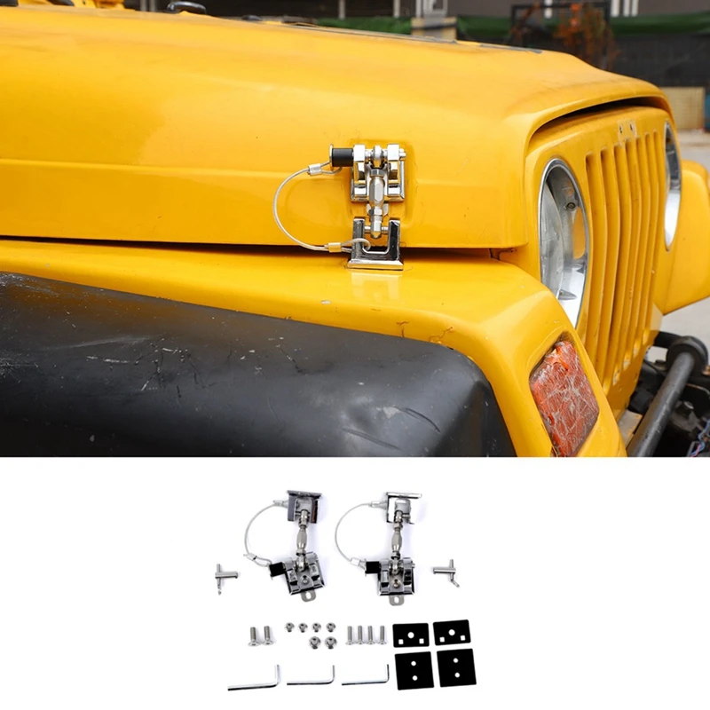 

Hood Latches Anti-Theft Hood Catch Lock For Jeep Wrangler TJ 1997-2006 Car Accessories