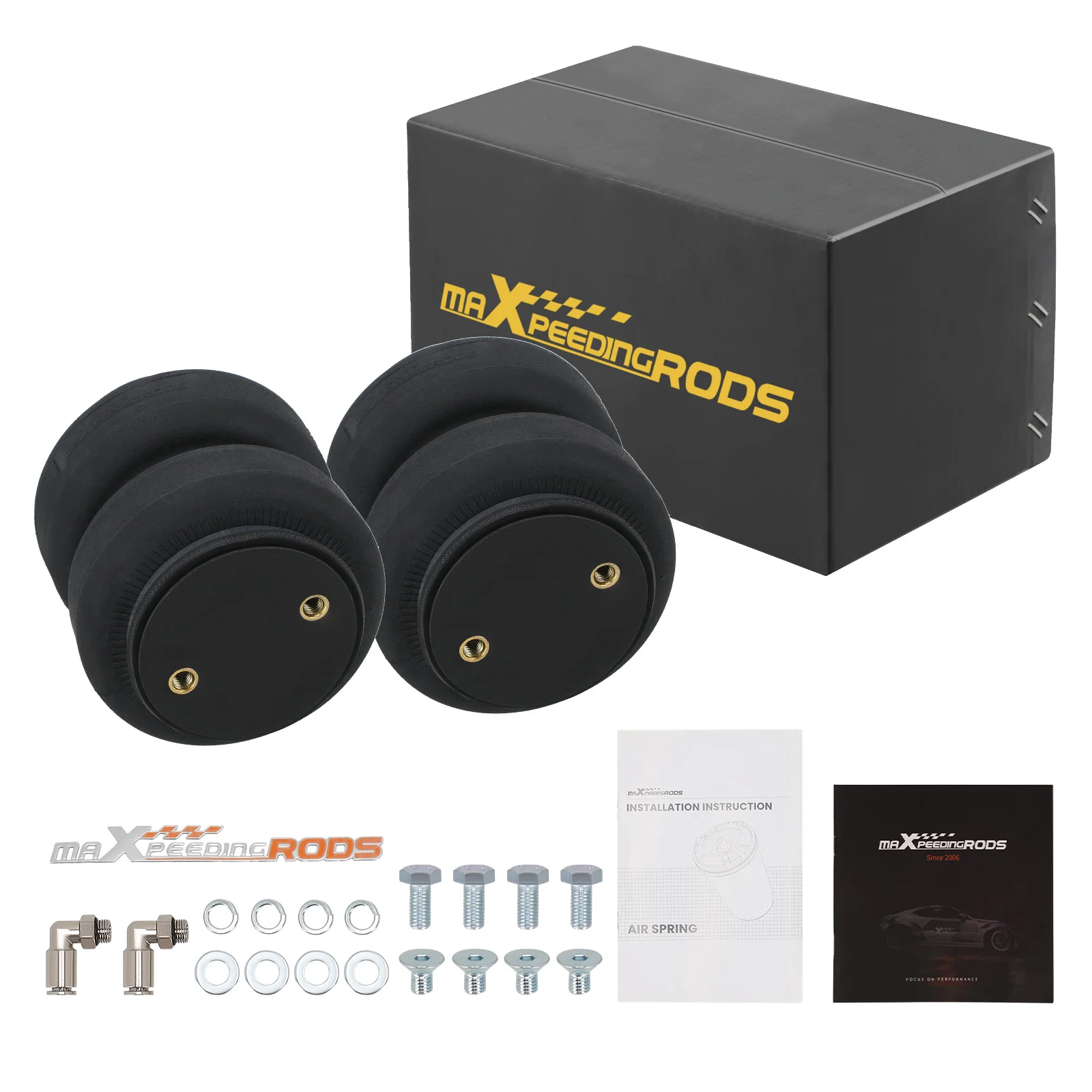 2 Stück Luftfederungstasche Universal 2500lb für GMC Sierra Dodge Ram 1500 2500 für Ford F-150/F-250/F-350/F-450 2/ 4WD