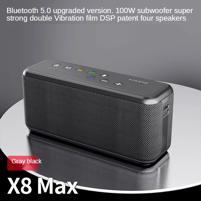 XDOBO X8 Max 100W TWS caisson de basses fonction batterie externe Ultra haute puissance Bluetooth Compatible haut-parleur sans fil prise en charge USB/TF/AUX