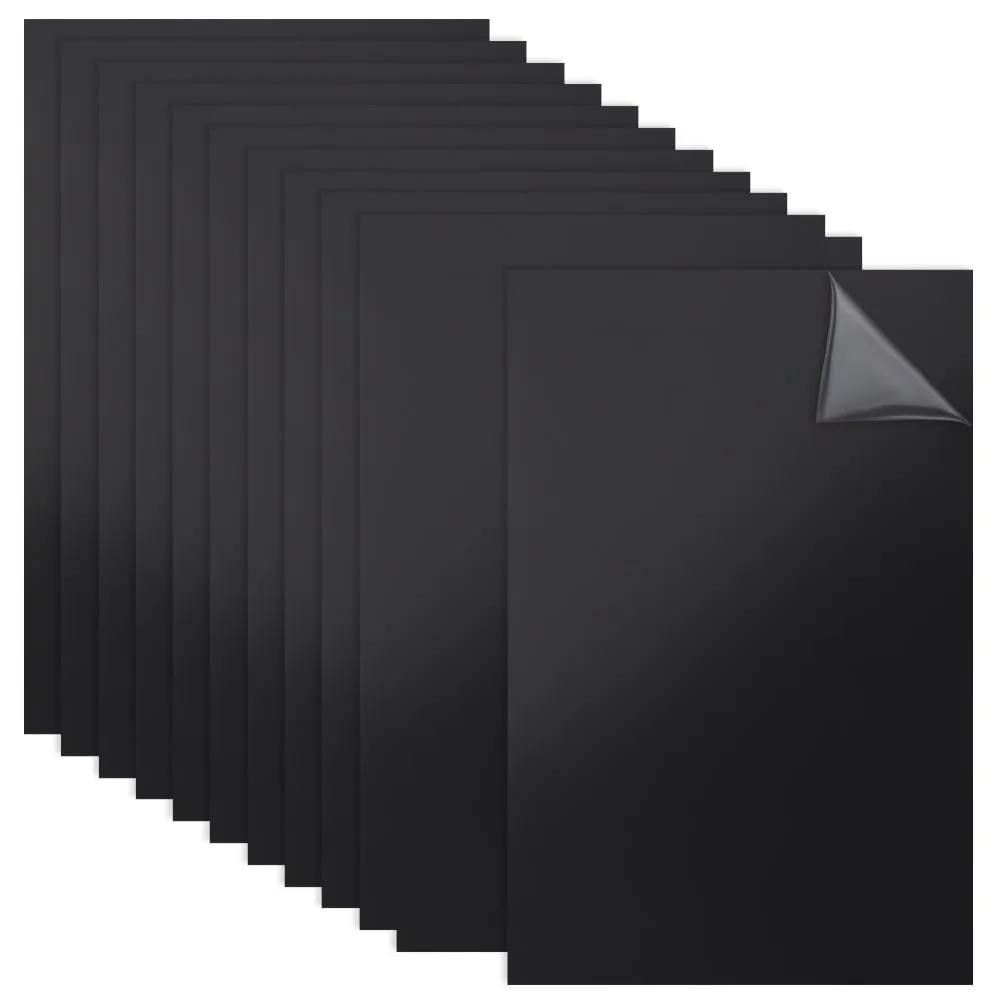12 Sheets Black ABS Plastic Sheet 5.9x3.9 Inch ABS Plastic Panel 0.5mm Thick Hard Plastic Sheet Polystyrene Flexible Plastic