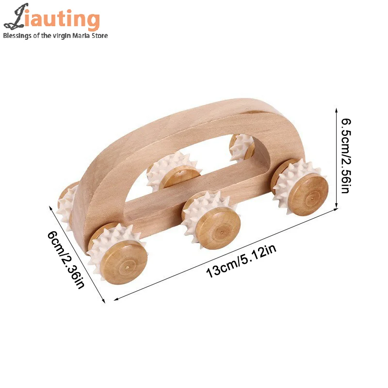 

Wooden Massage Roller Tool, Manual Wooden Massager, Wood Back Massage Roller For Neck Leg Back Deep Tissue Muscle Massage