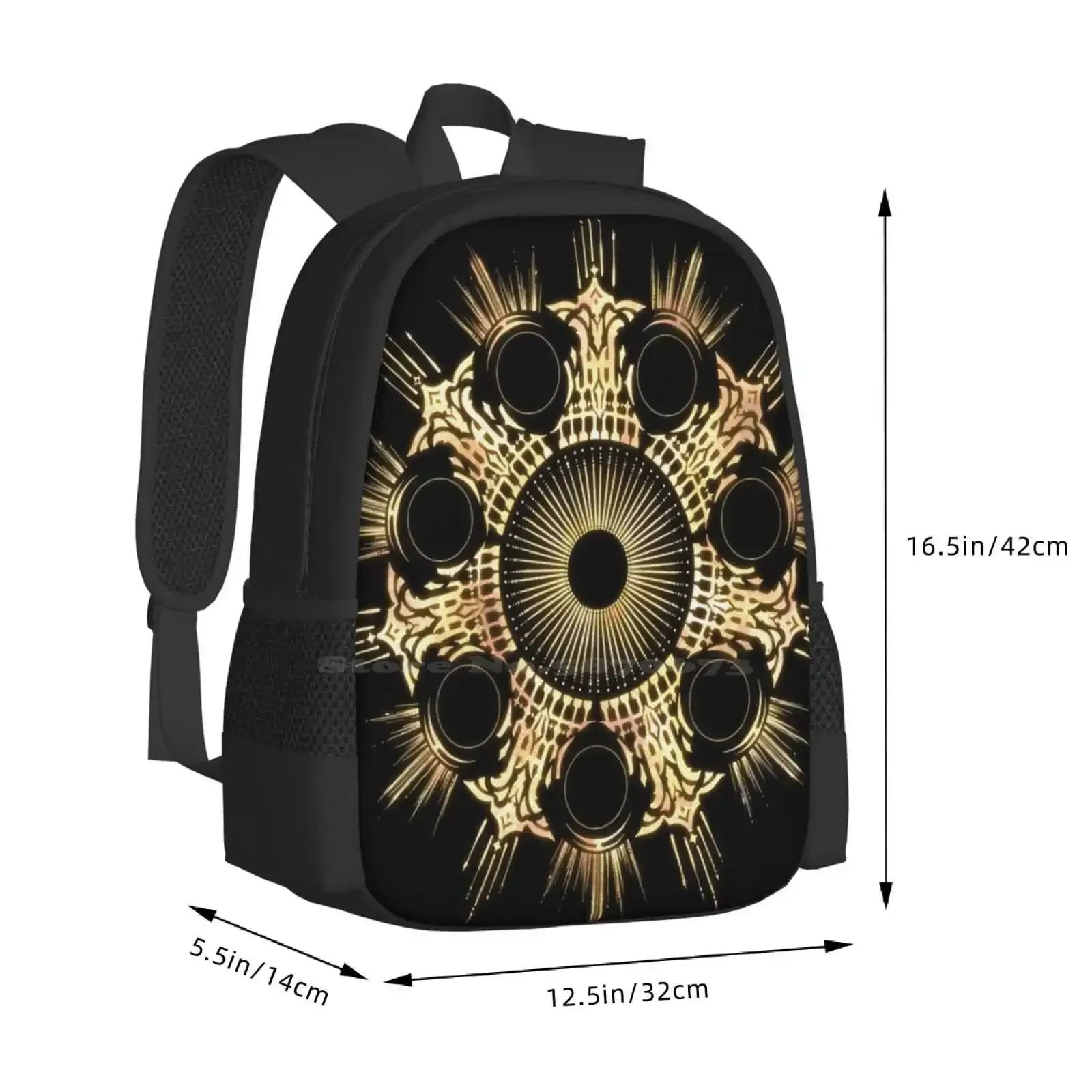 سيجيل أزيم (توهج) حقيبة ظهر مدرسية ذات سعة كبيرة حقائب كمبيوتر محمول Azem Ffxiv Ff14 Final Fantasy 14 Summoning Sigil Glyph #3