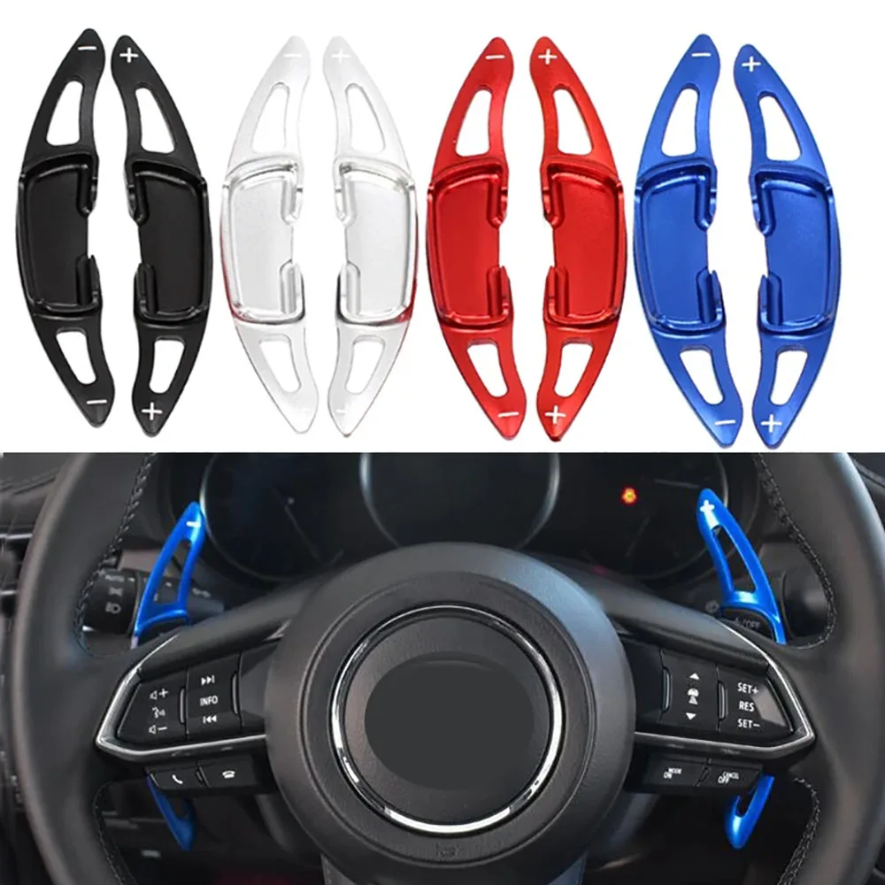 Sport Aluminum Large Paddle Extensions for Mazda 3 6 CX-3 CX-5 CX-9 MX-5 Car Steering Wheel Shift Paddle Gear Speed Cover
