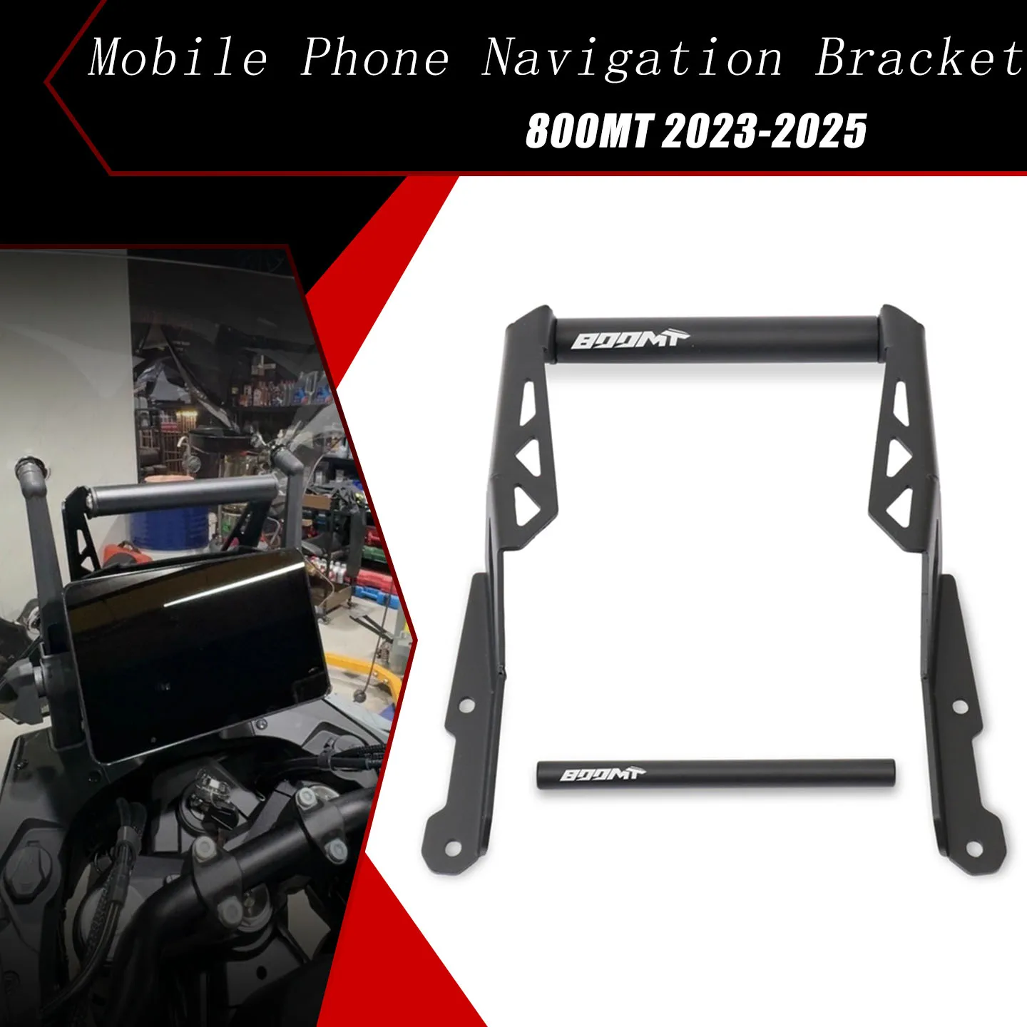 

For 800MT 2023-2025 Motorcycle 22MM 12MM Phone Holder Stand GPS Navigation Plate Bracket Supporter For 800MT 2023 2024 2025