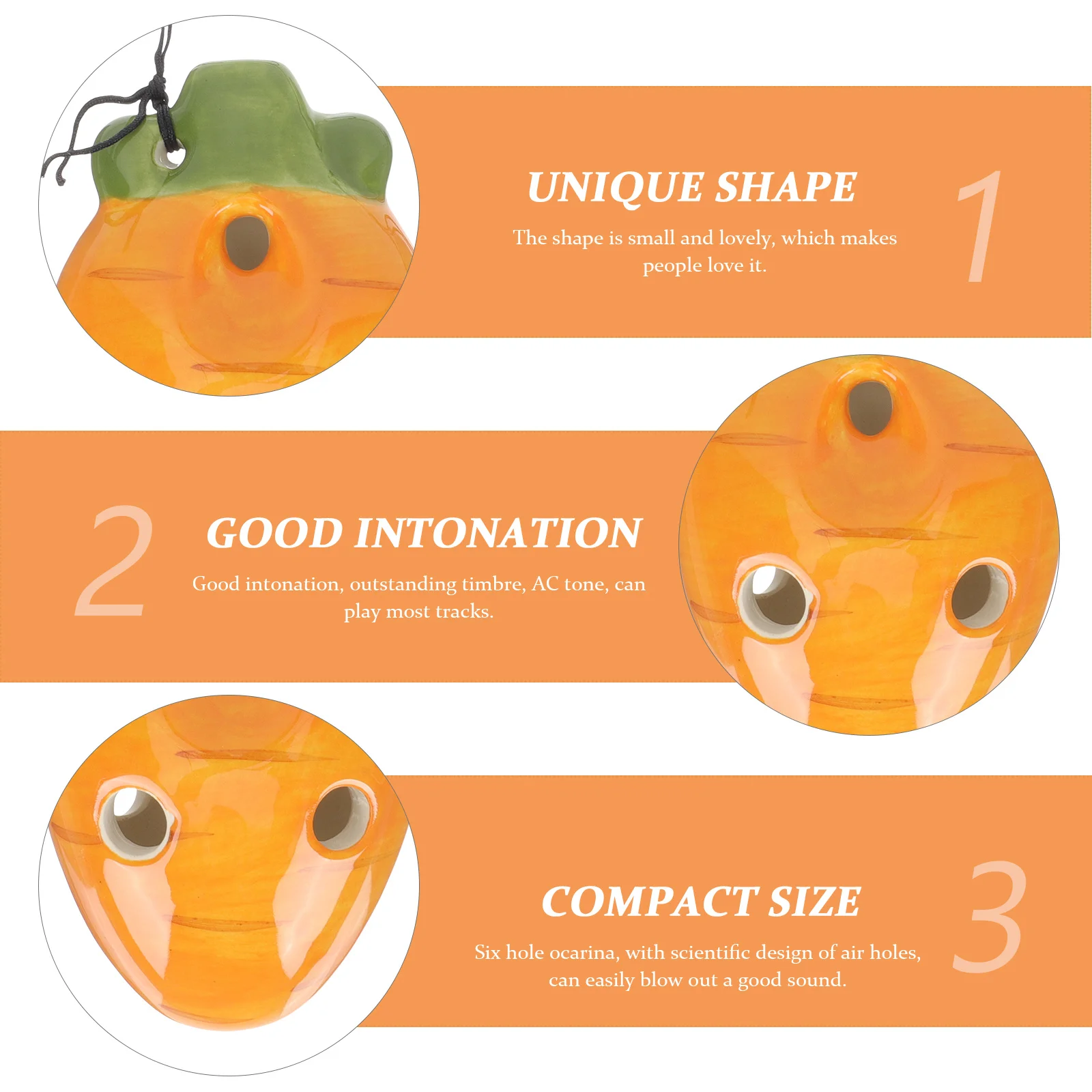 

Ocarina (musical Instrument) for Beginner Practice Pottery Flute Creative Wind Mini Beginners