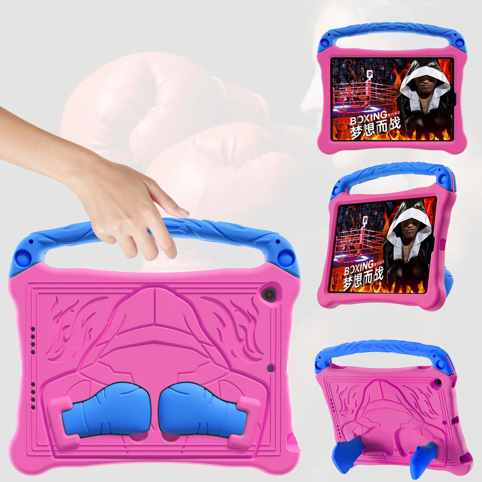 Kid-Friendly EVA Shockproof Tablet Case with Handle & Stand for iPad 7-9th 10.2 Air3-6 M2/M3 Pro 10.5/11in 2018-2025 10th 10.9in
