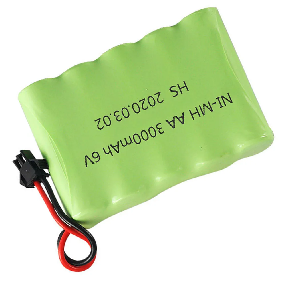 6V 3000mah NiMH AA Rechargeable Battery For Rc Toys Car Tank Truck Robot Gun Boat Ni-MH 6V Battery Pack SM/JST/EL-2P/TAMIYA Plug