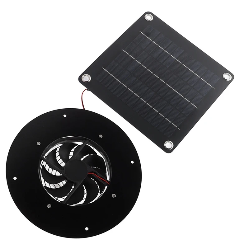 

Solar Panel Exhaust Fan, Black Solar Panel For Greenhouses, Pet Houses, Small Chicken Coops, Sheds, Window Exhaust